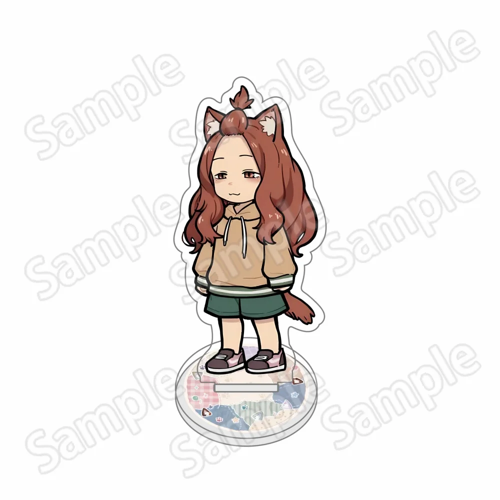 Anime Chainsmoker Cat Yani Neko 6-10cmAcrylic Stand Keychain, Q Version Maid Uniform Cat Girl Character Desktop Ornament Bag Pen