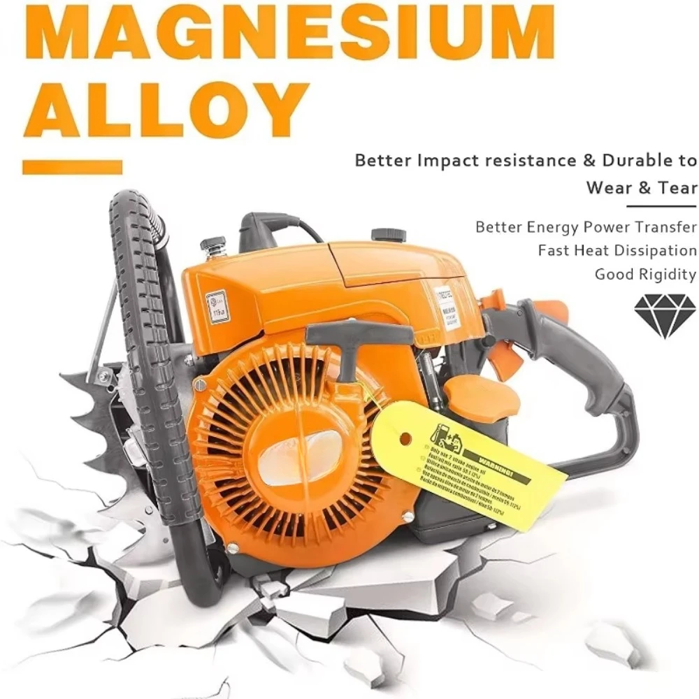 NS8105 منشار غاز 36 بوصة مع سلسلة شريط دليل، رأس طاقة ثنائي الدورة 105cc منشار سلسلة الطاقة 4.8KW 6.5HP بنزين