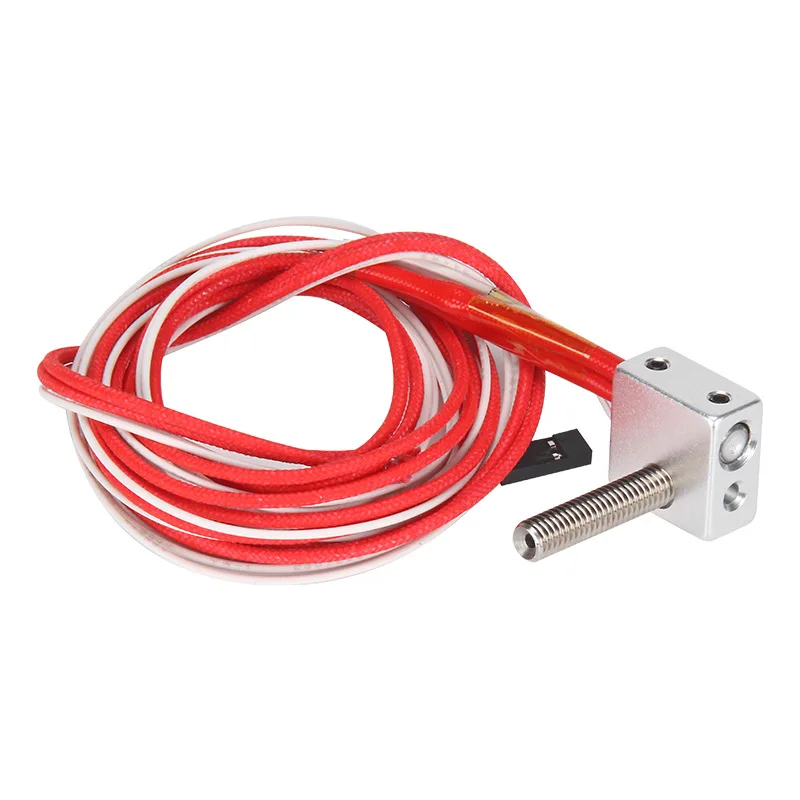 

A46M-3D Printer V6 Heating Aluminum Block + 2 Pin Thermistor + Heater 12V 40W V6 Heating Aluminum Block Kit