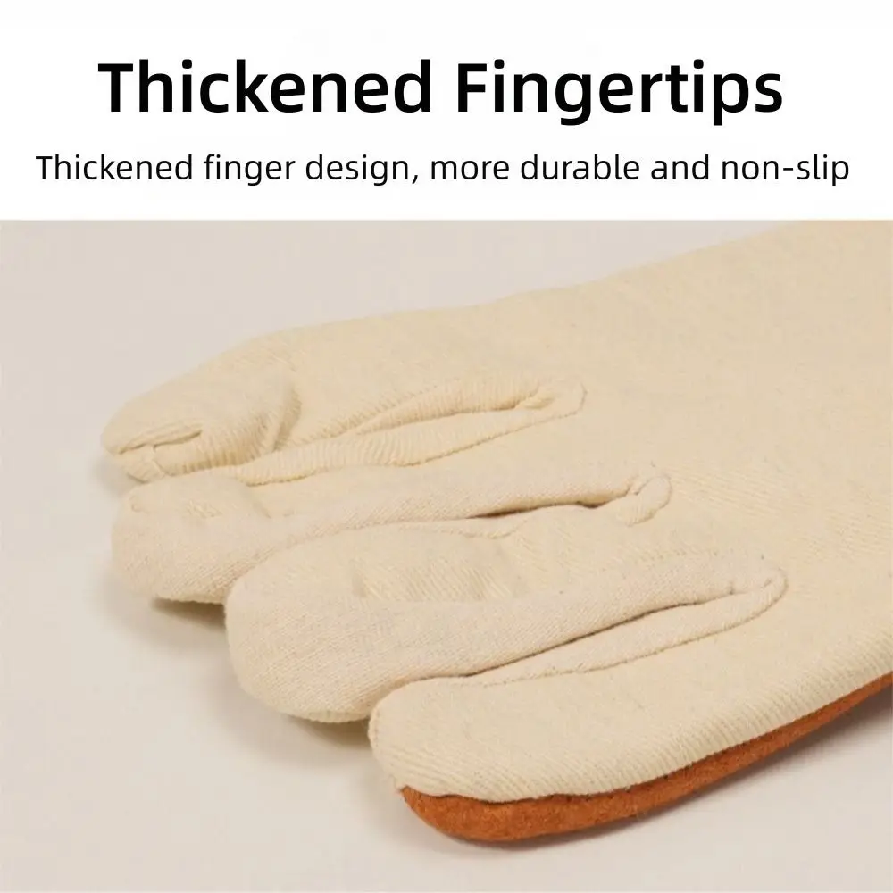 New Thick Welding Gloves Canvas High Temperature Resistance Labor Gloves Wear Resistant Security Protection