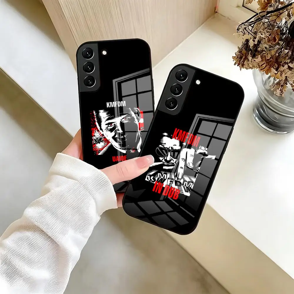 Kmfdm Band Phone Case For Samsung S26 S25 Edge S24 S23 S22 Ultra Plus Fe A57 A37 A17 A27 5G Glass Cover