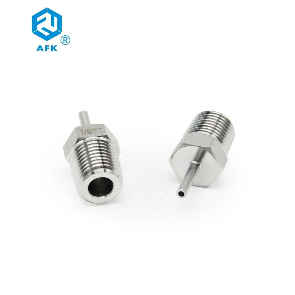 

Stainless Steel 316 Male Thread to Weld Hydraulic Connector 1/4"NPT Male x 3/8" Weld Adapter