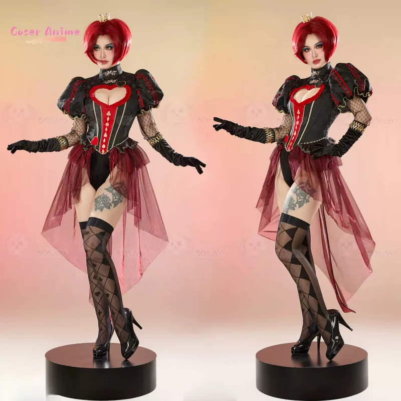 

Movie Alice in Wonderland The Red Queen Cosplay Costume Uniform Halloween Carnival Party Christmas Play Role Clothes Clothing