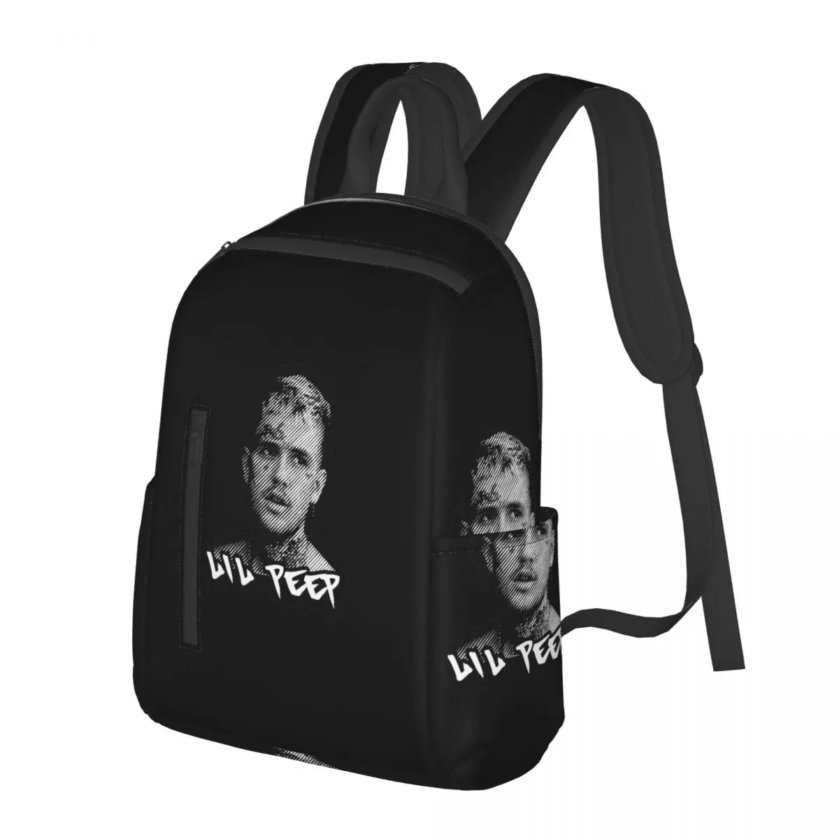

Logo Lil Peep Student Backpack School Bag Hiking Travel Daypack for Men Women Bookbag Shoulder Bags