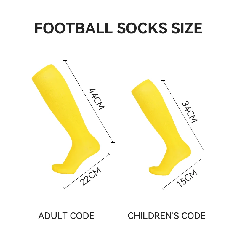 Calcetines deportivos de fútbol para niños, medias de Color sólido para hombres y mujeres, calcetines largos de fútbol para ciclismo hasta la rodilla, deportes de baloncesto para niños y adultos