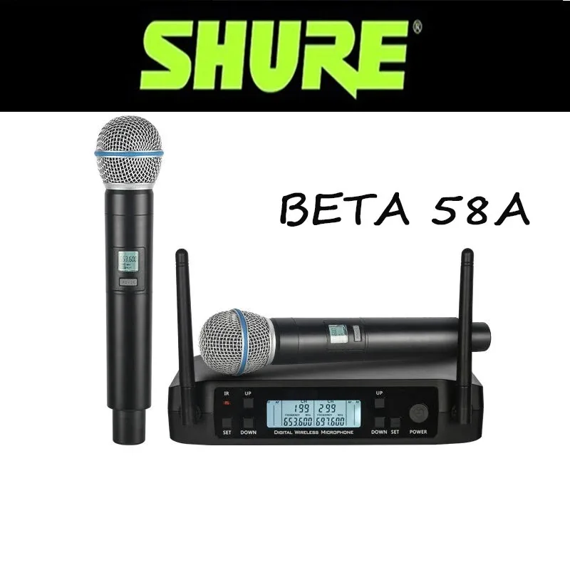 Shure GLXD4 BETA 58A Professional Wireless Microphone System High Frequency for Stage Singing Broadcast Party Wireless Distance - view 6