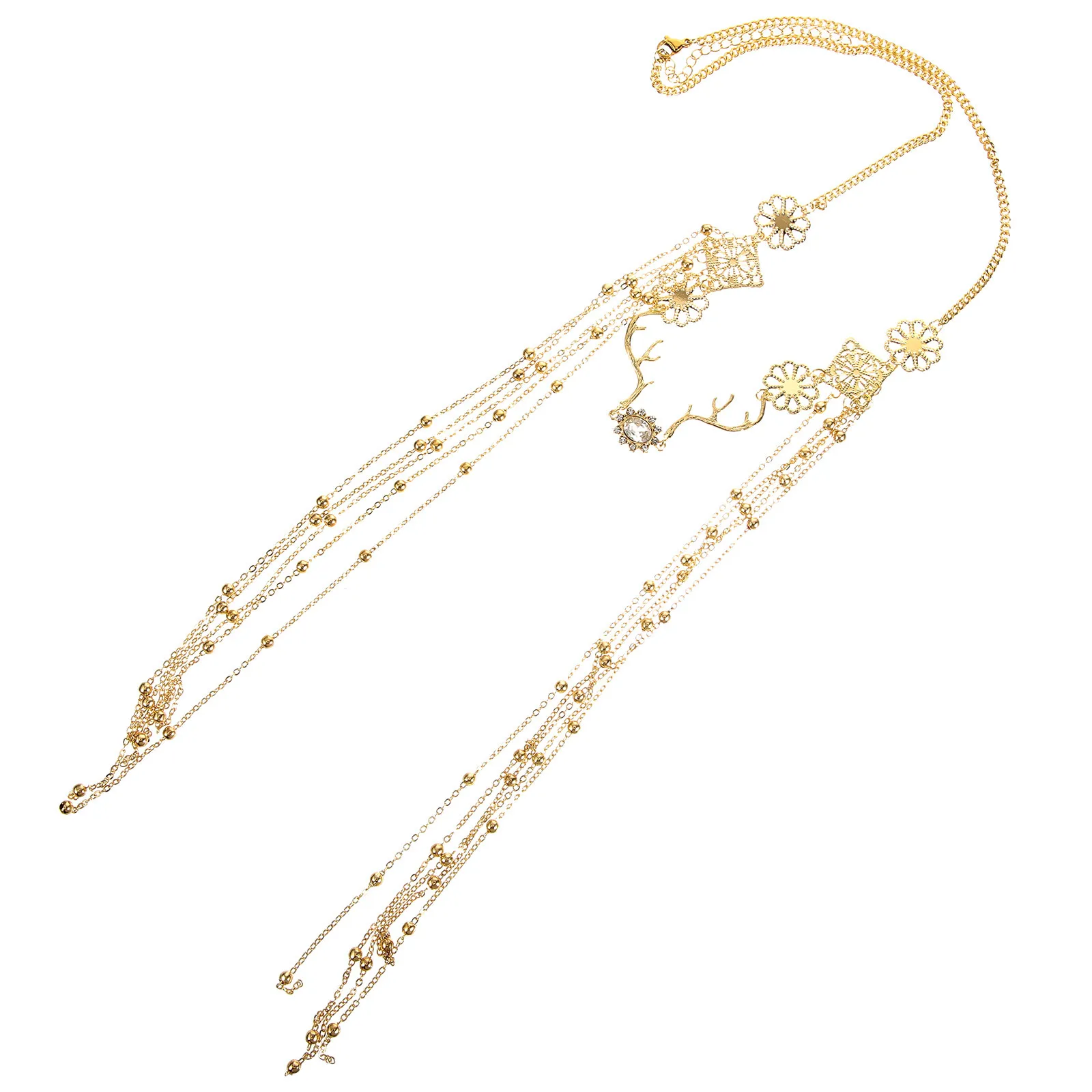 

Gold Head Chain Jewelry Bohemia Tassel Hair Accessory for Women Brides Weddings Proms Special Occasions Head Chain