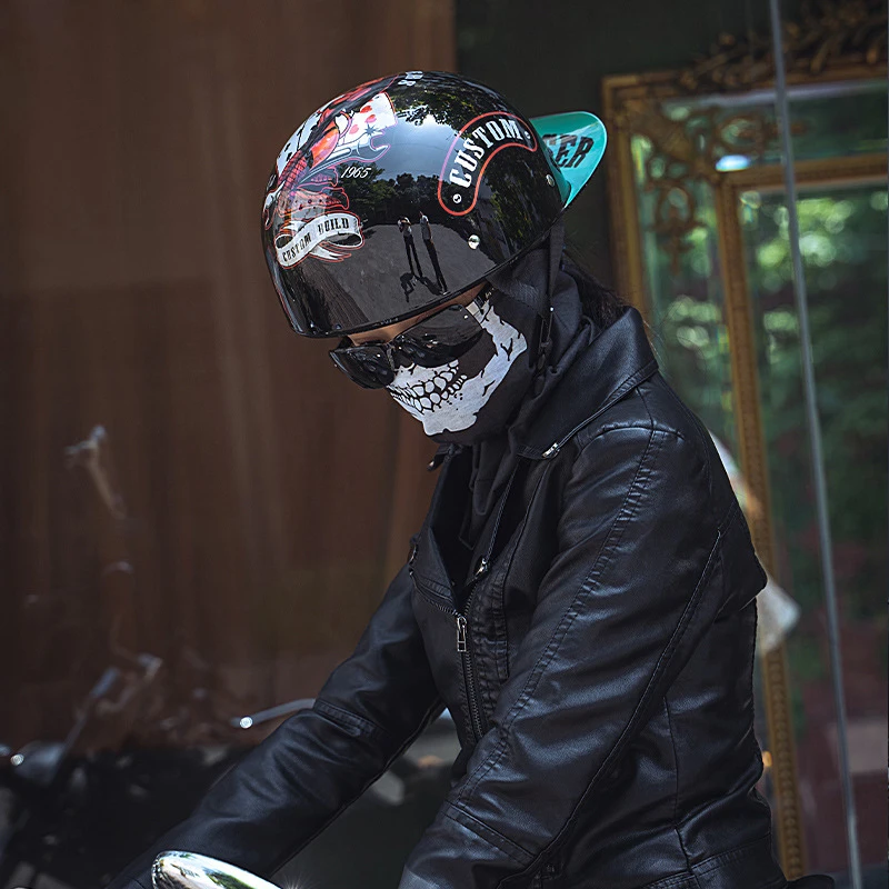 

Ретро гангстерская индивидуальная бейсболка для мужчин и женщин мотоциклетный шлем совок шлем кепка электрический автомобиль бейсболка полушлем