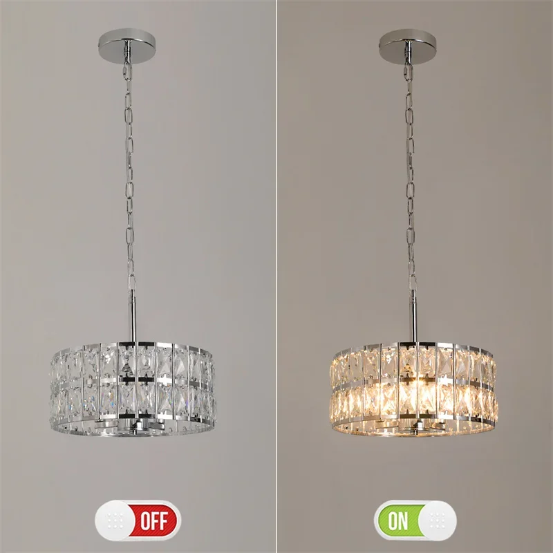VETRULUS Moderne K9 Kristall Anhänger Licht Nordic Kronleuchter Schlafzimmer Hängen Lampe Retro Luxus Küche Esstisch Plafon Decke – Detail 14