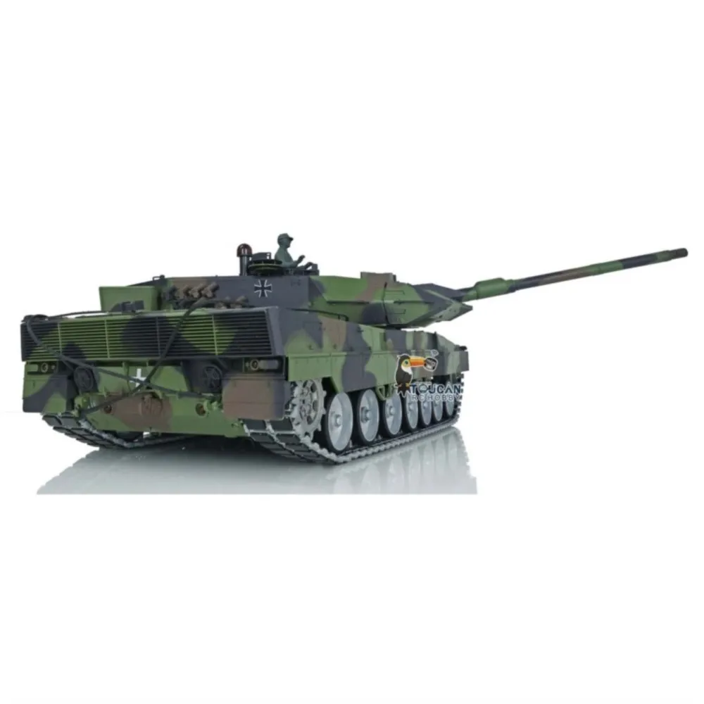 Heng Long 1/16 escala TK7.0 Leopard2A6 batalla RC tanque modelo 3889 Radio Control tanque barril retroceso pistas de Metal con gomas TH17662
