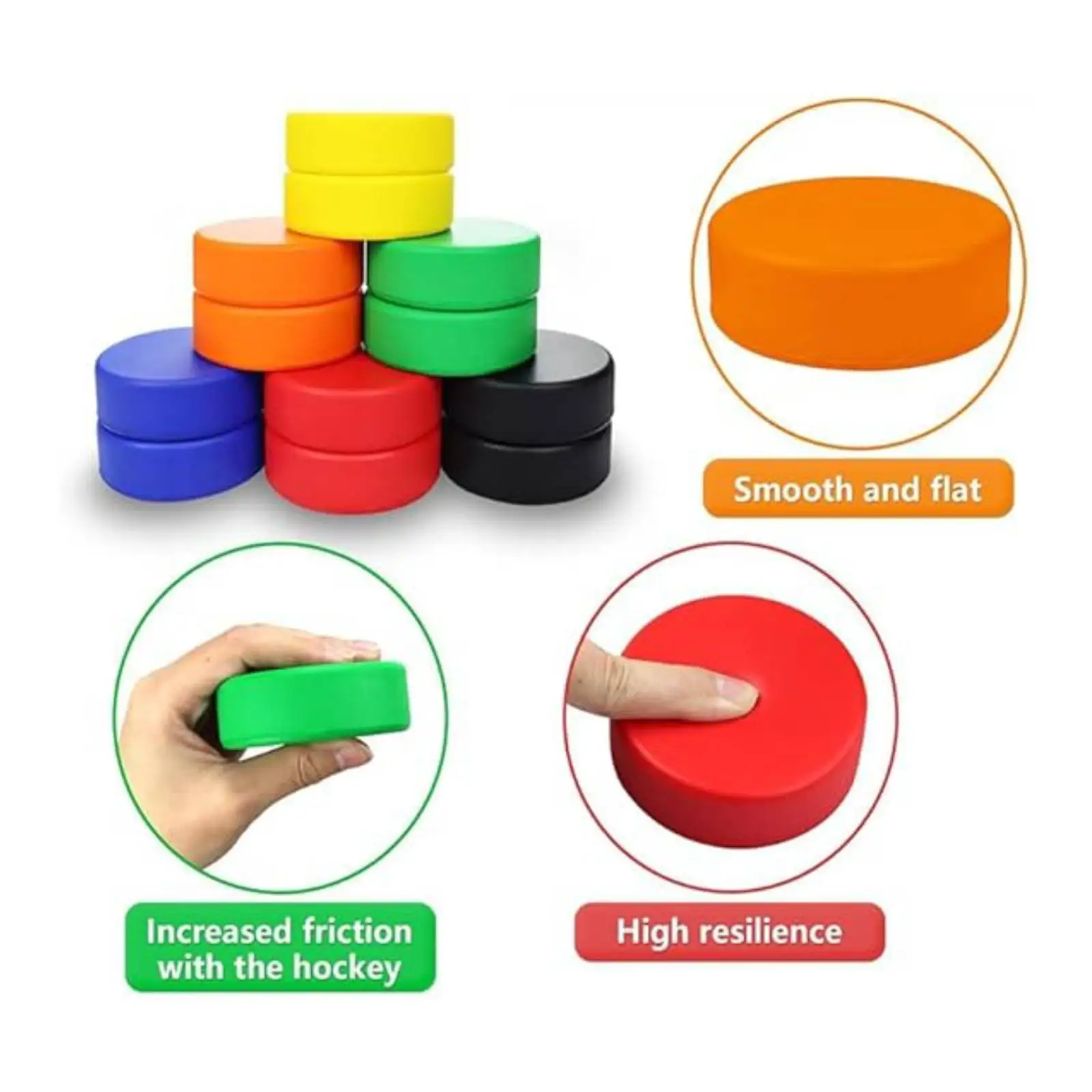 Puky hokejowe z pianki sportowej, czarne, 12 sztuk, puk hokejowy 3 cale, puk treningowy do hokeja, puk wyścigowy, do użytku w pomieszczeniach, lekkie akcesoria hokejowe