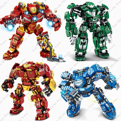 Marvel Modeli Süper Kahramanlar DEMIR Hulkbuster Savaş Makinesi Yapı Taşları Avenger Infinity Klasik Film MOC Çocuk Boys Oyuncaklar DIY Hediyeler