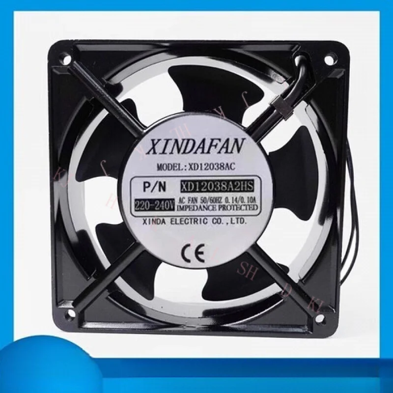 

N FOR XINDAFAN XD12038A2HS 220V-240V 0.14A/0.10A 12CM Axial Cooling Fan