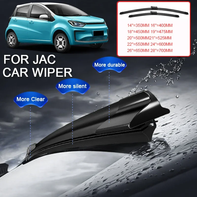 

2PCS Car Blade Windshield Rubber Wiper For JAC T6 T8 T9 Hunter E10X E30X J7 JS8 X8 PLUS Sei4 Pro JS4 Sei6 Pro JS6 Sei7 Pro JS7