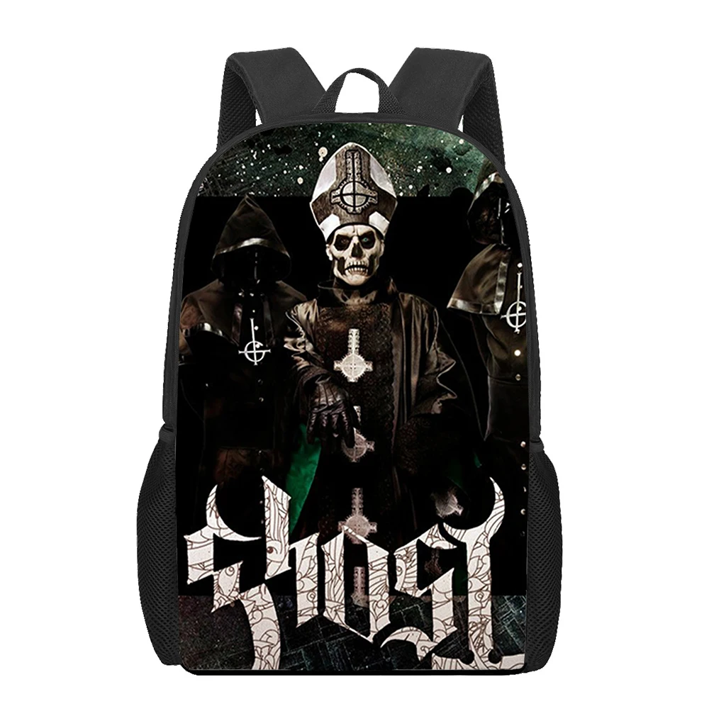 Ghost Band Kids School Bags 3D Print Children Book Bags for Girls Boys Orthopedic Schoolbag Primary Multifunctional Backpack