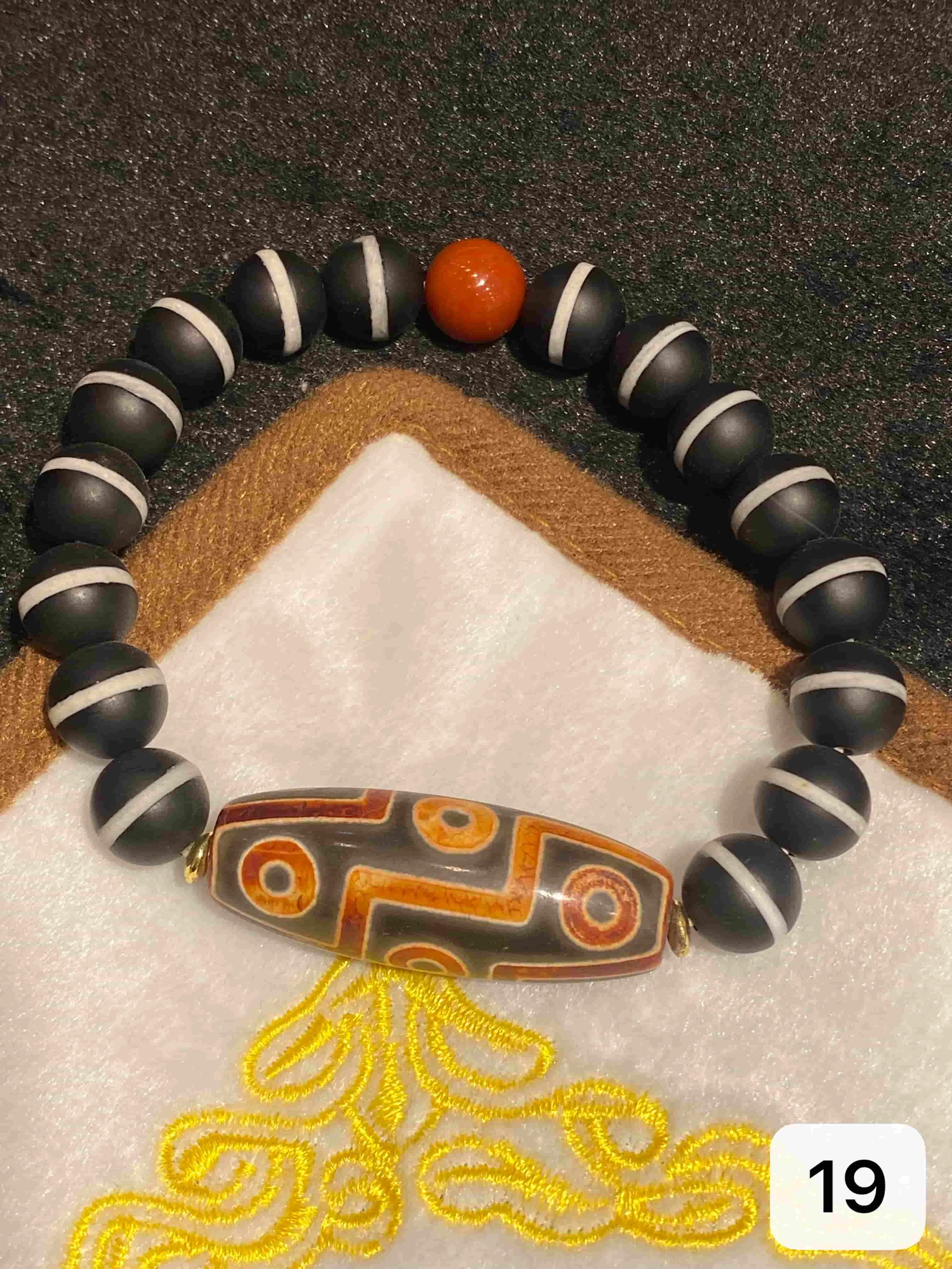 1pcs Live Hot-Pick Multi-Treasure Agate Dzi Bead Bracelet Great Quality Men Women Full Set High Cost-Performance Chinese Totem 6