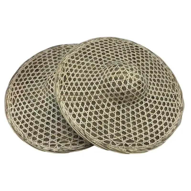 367C قبعة الصيد المصنوعة من الخيزران على الطراز الصيني التقليدي في الهواء الطلق قبعة مقاومة للشمس للمراهقين