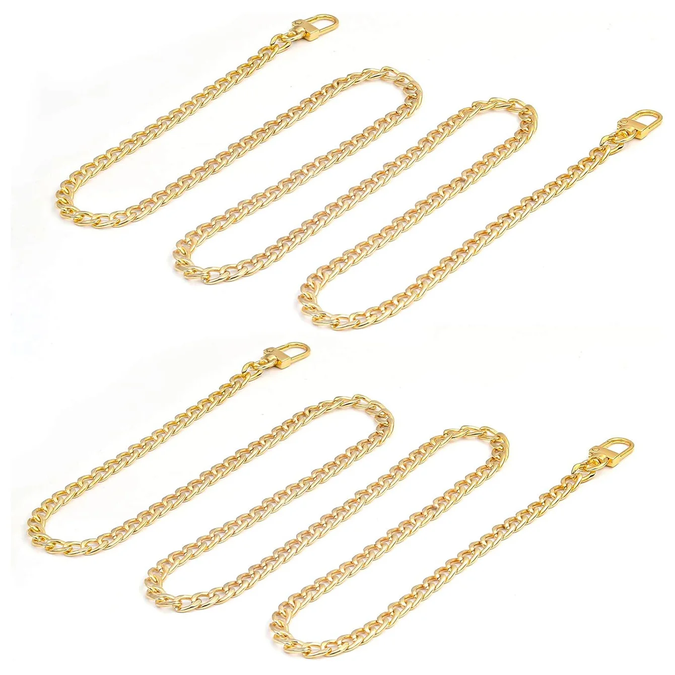 Hellgoldene Geldbörsenkette, Umhängetaschenkettenriemen, goldene Gürtelkette, Kettenersatzzubehör, Geldbörsenverlängerungsriemen für Taschen – Detail 14