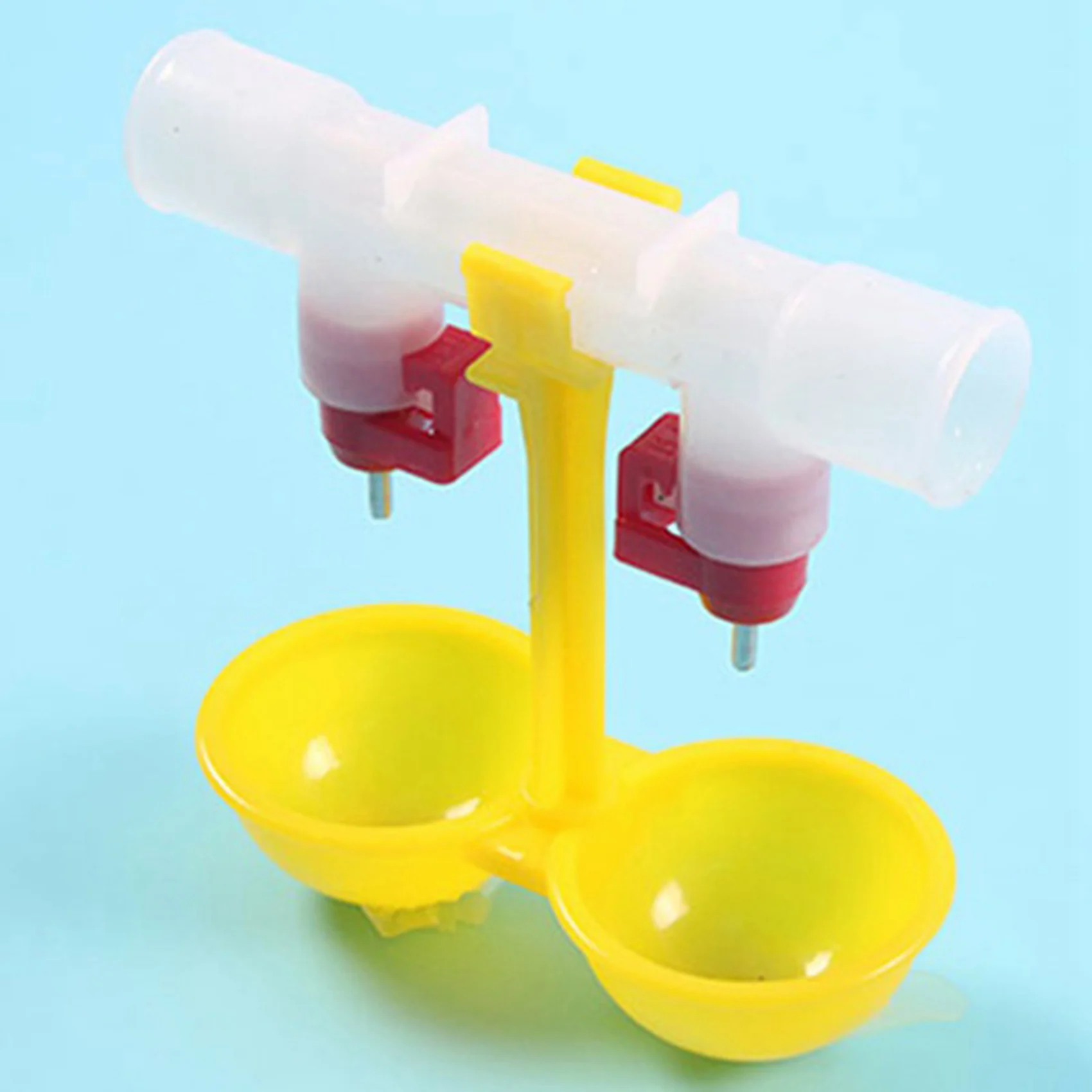 40PCS Chicken Waterer,Chicken Water Feeder Double Hanging Bowls Poultry Drinking Machine,Chicken Water Nipple Waterer