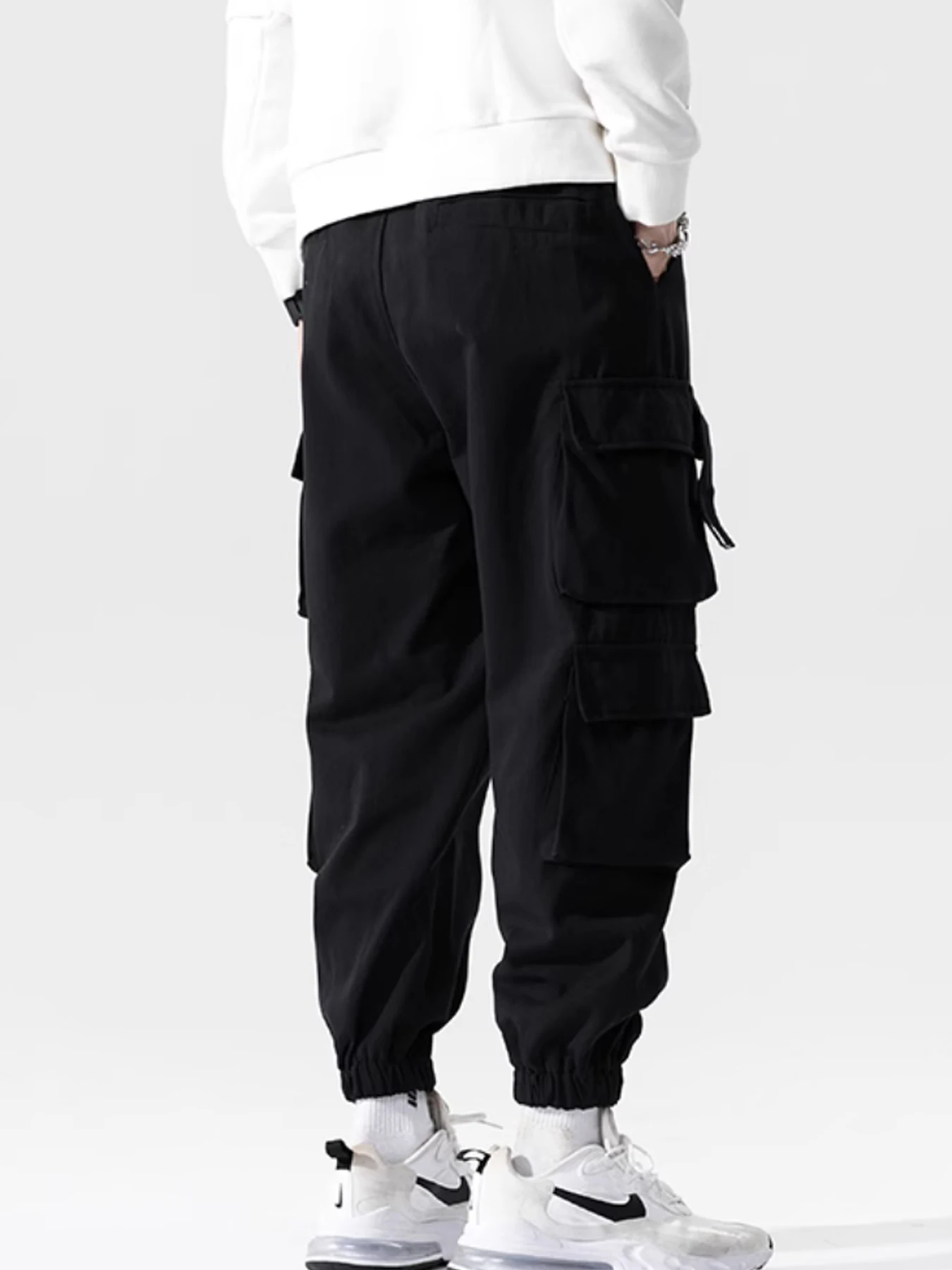 

New Multi Pocket Work Pants Functional Wide Leg Pants American Street Heavy duty Washable Thin Pants Work Pants Men 2025