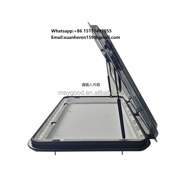 

Factory Price 960x650mm Aluminum Roof Window Skylight with LED Lights for Camping Car Motorhome