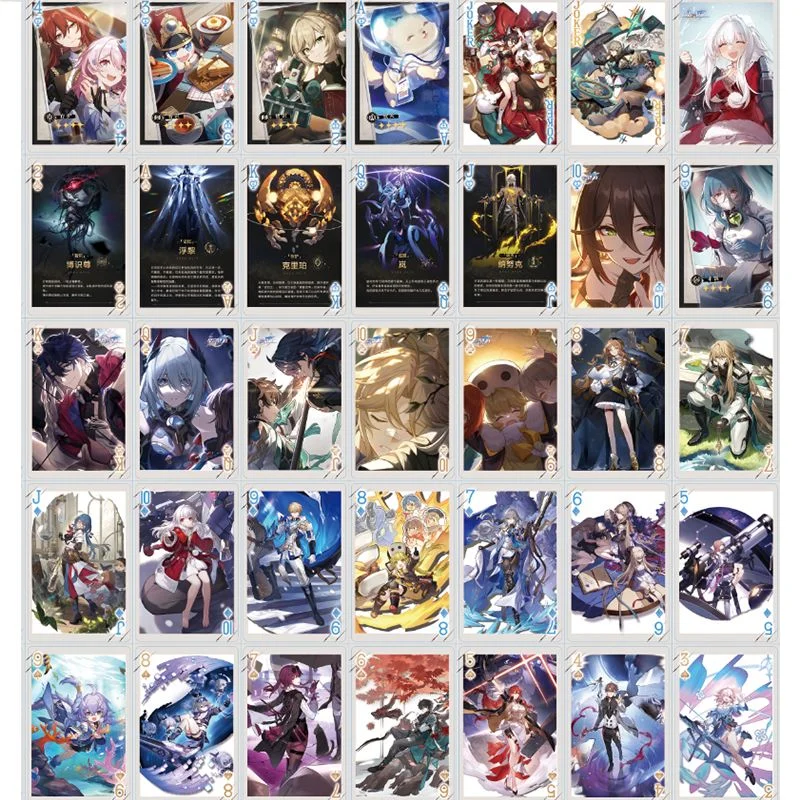 Jogos de Cartas para Crianças, Anime Hobby Collectibles, Honkai Star Rail, Jing Yuan, Dan, Heng, Natasha, Kafka, Clara, Jogo de Tabuleiro, Brinquedos