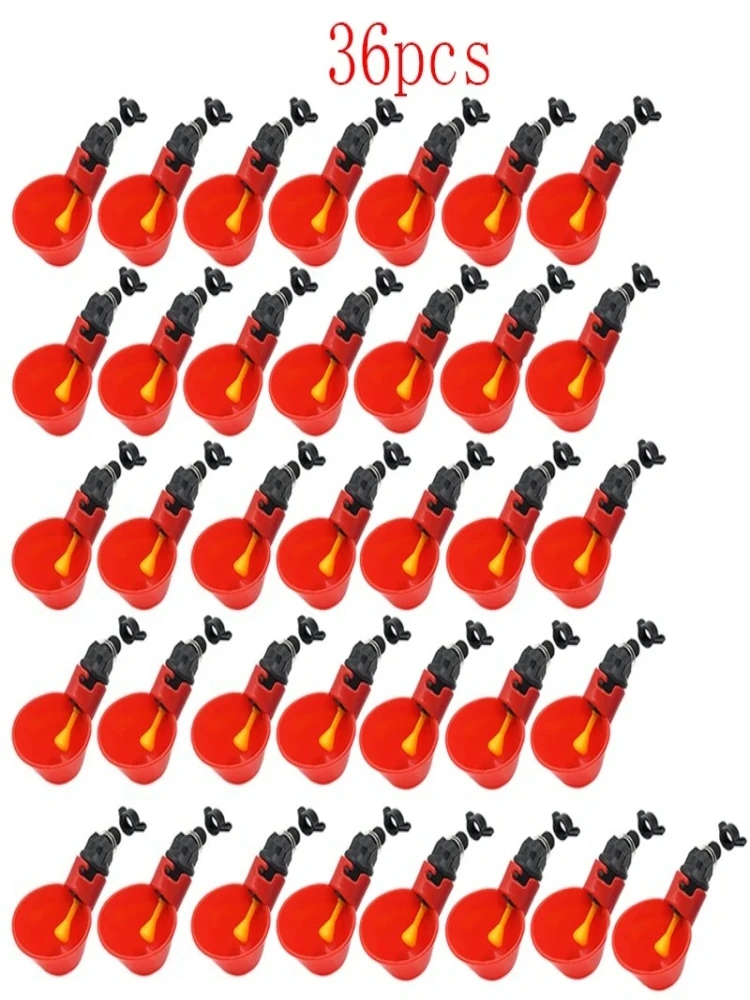 6-36 pièces poulet caille suspendus tasses d'eau mamelon bol à boire oiseaux mangeoire à eau bol abreuvoir tasse pour jardin automatique volaille