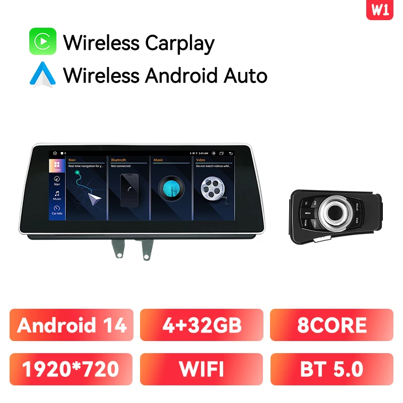 XONRICH Draadloze CarPlay Android 16 Autoradio voor BMW E90 E91 E92 E93 2005-2012 Idrive AI Voice GPS DSP WiFi Multimedia Speler