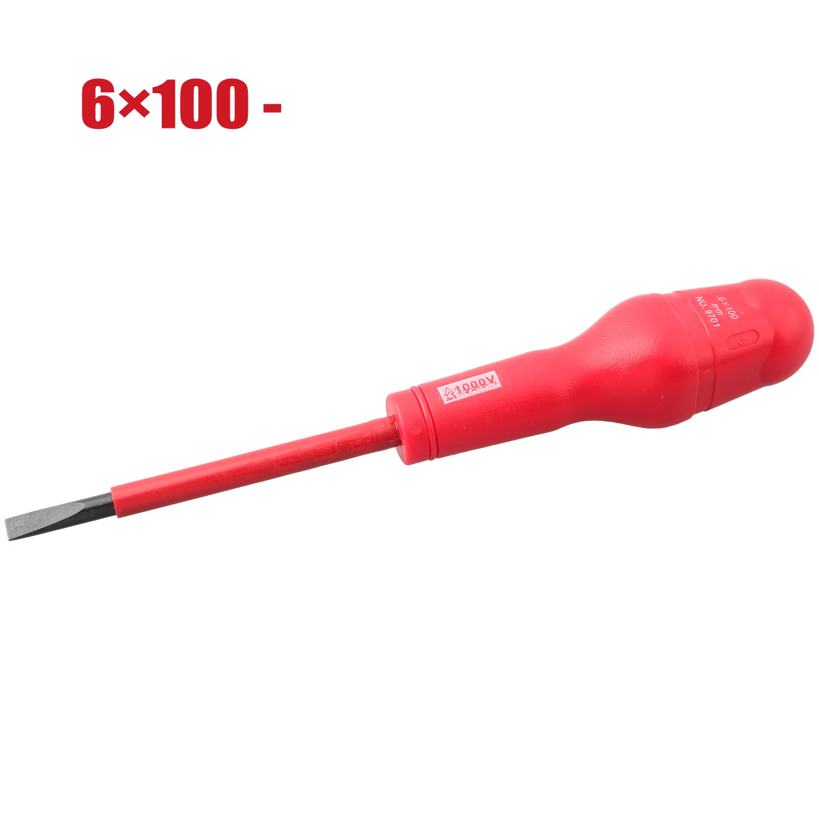 Insulated Screwdriver Magnetic Bit High Voltage Resistant 1000V Electrician Tool Red Screwdriver Workshop Equipment Hand Tools