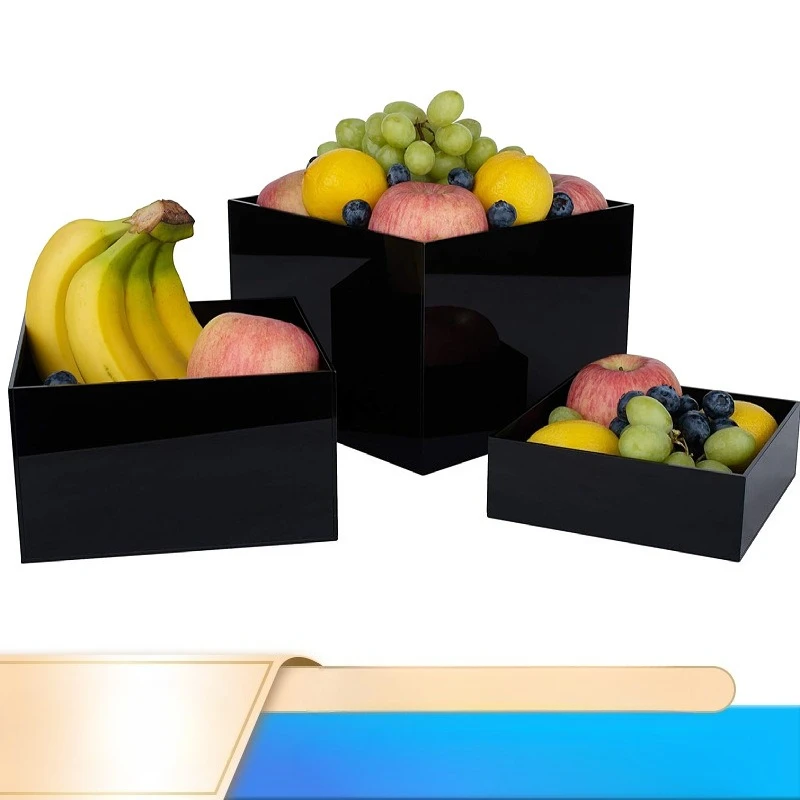 

Suitable for factory acrylic buffet box food display stand square acrylic three-dimensional display stand box cake stand
