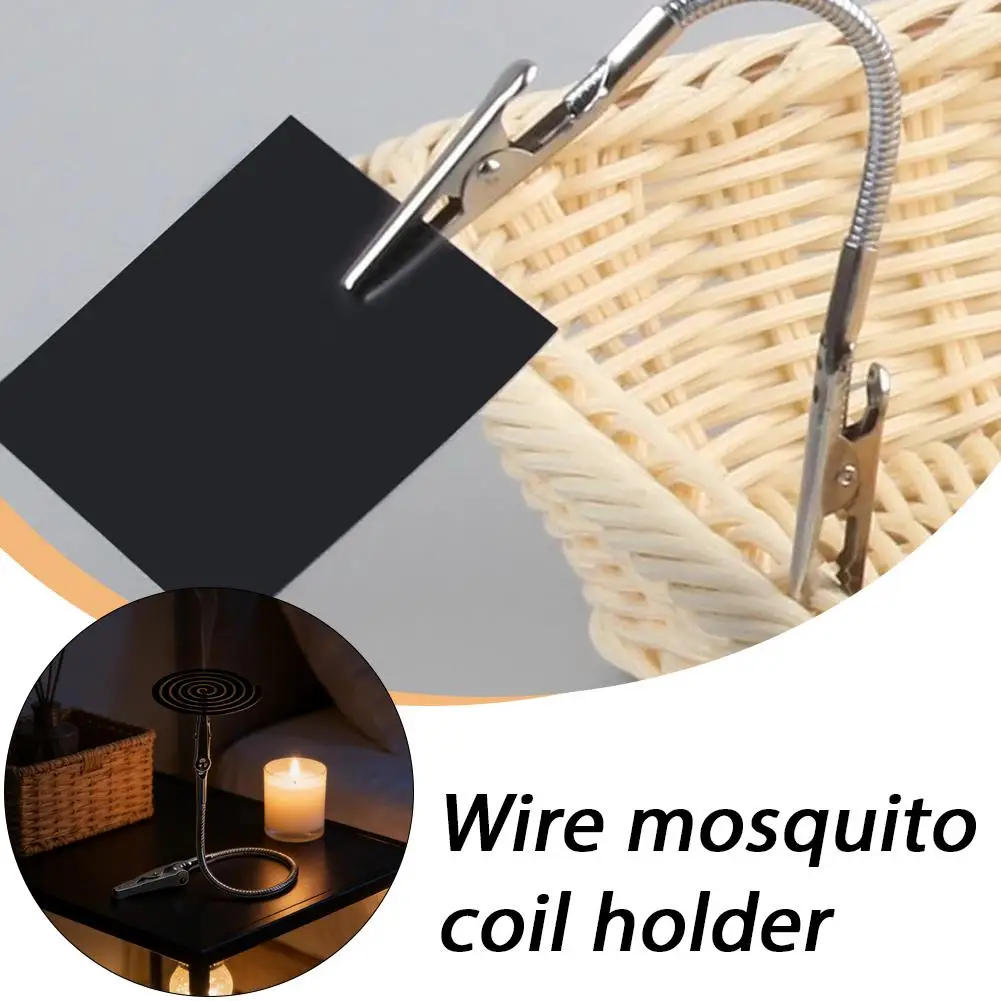 Mosquito Coil Holder Double Headed Crocodile Clip Universal Crocodile Clip Bracket Broken Incense Clip Extended Hose Adjustable