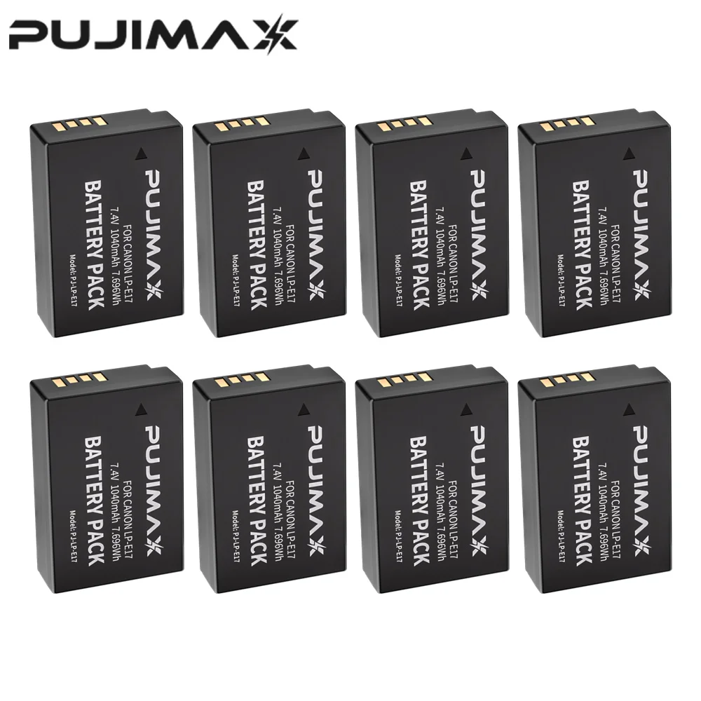 

PUJIMAX LP-E17 LPE17 LP E17 1040mAh Camera Battery for Canon EOS R8 RP R50 200D 250D M3 M5 M6 750D 760D T6s 800D T8i