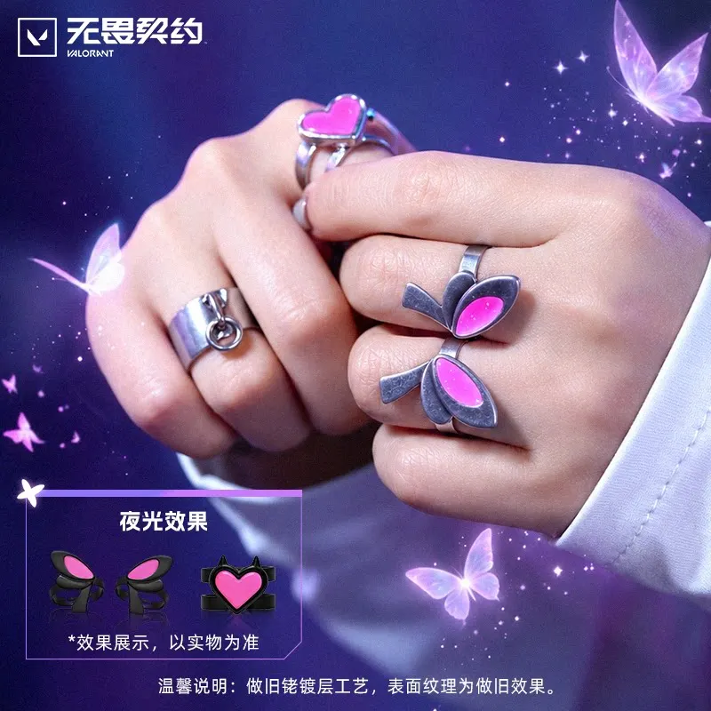 In Stock Valorant Official Clove 1/8 Scale Figure Statue With Matching Ring Set Collectible Game Character Desktop Decoration view 3