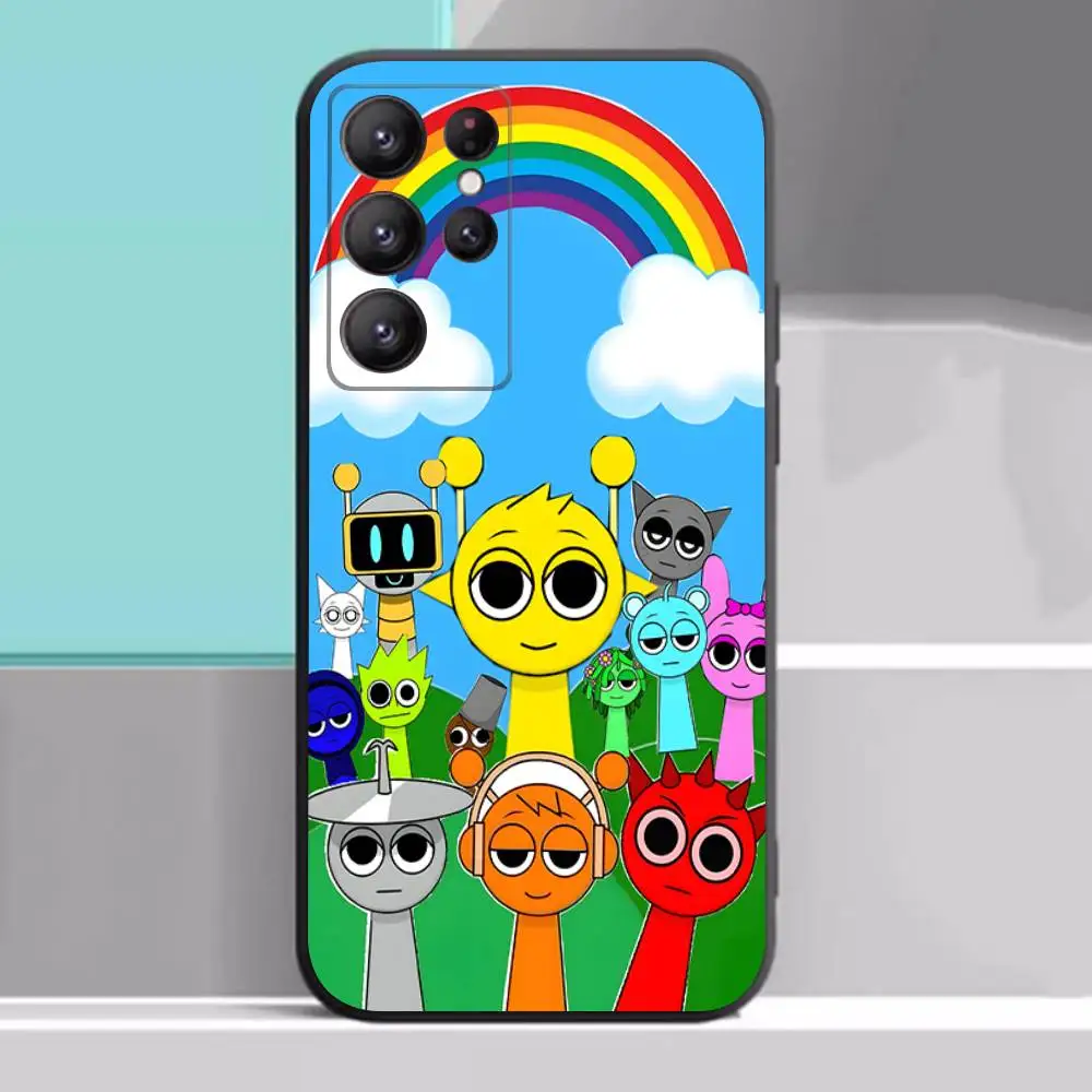 Game Sprunki Phone Case For Samsung S 24 fe 25 Ultra plus 20 lite 21 30 22 23 24 22 Ultra 5G Fundas view 5