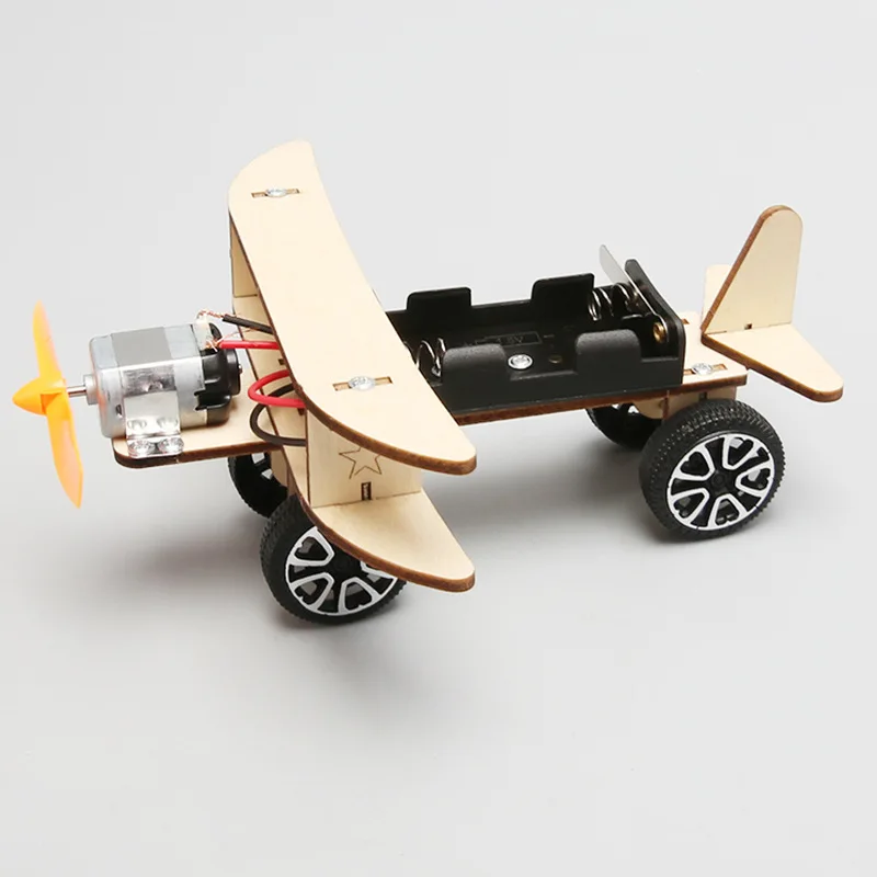 DIY Wooden Electric Biplane Kit product image