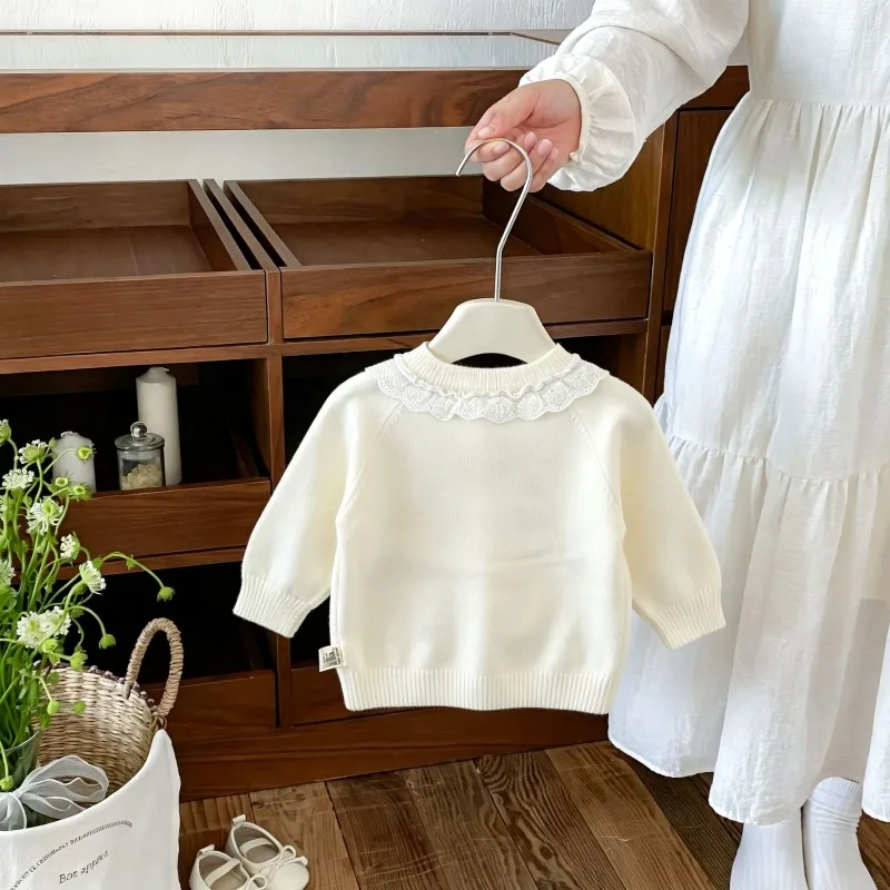 ZOETOPKID Baby Girls Knitted Cardigan Long Sleeve Heart Embroidery Soft Casual Sweater for Toddlers Baby Autumn Winter Clothe