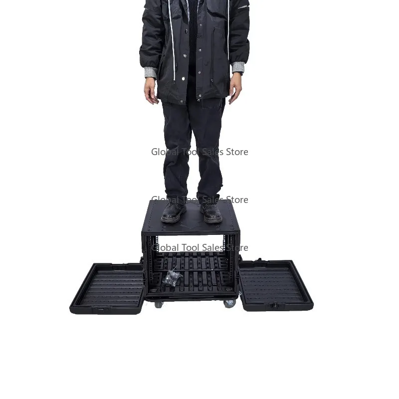 Profondità 2U 3U 4U 6U PE boîtier roulant léger X32 support antichoc étui pour ordinateur portable en plastique 4U étuis pour Audio