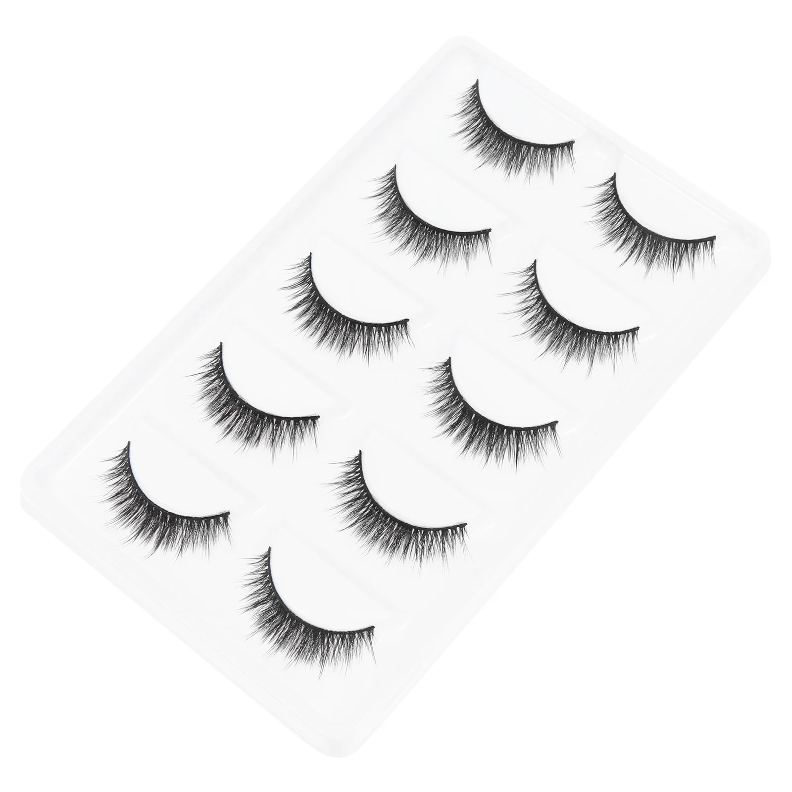 

5Pairs 3D Fake Eyelash Ultra Thin Fiber Comfortable to Wear Suitable for Daily and Professional Use Fake Eyelash
