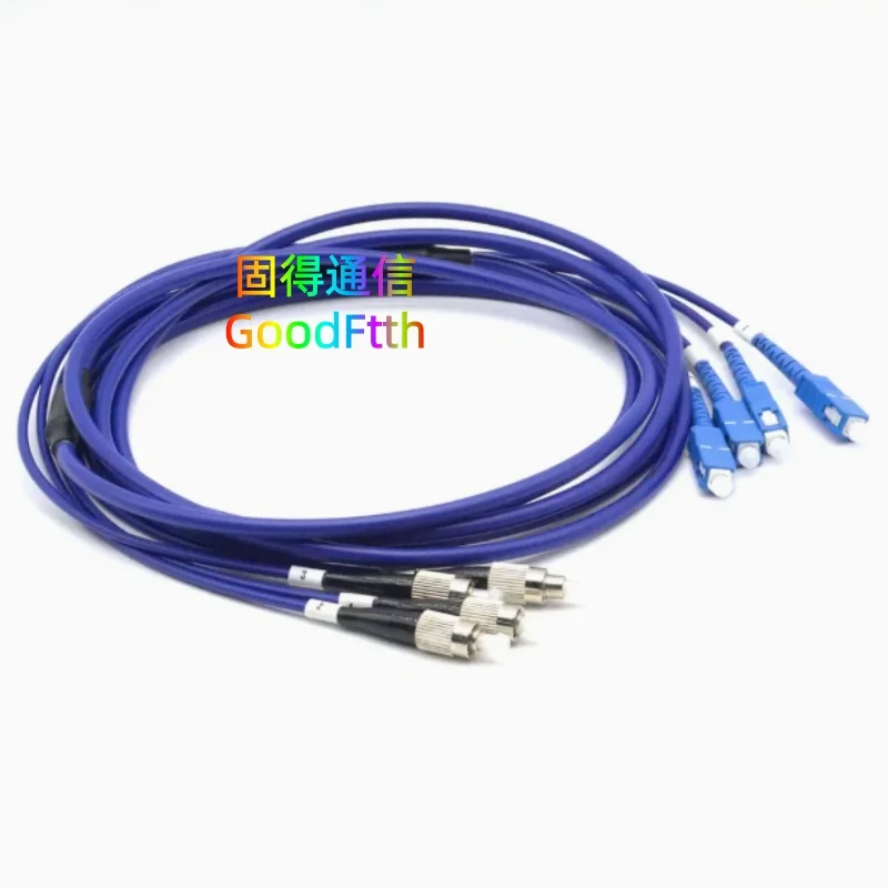 

4Core Armored Patch Cord Lead SC-FC FC-SC UPC SM 4 Core Cable Jumper Patchcord GoodFtth