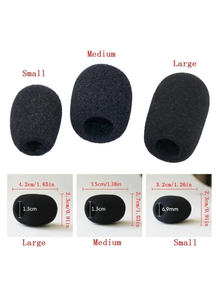 5/30/100/500 pièces Microphone pare-brise éponge couverture casque micro mousse couverture capuchon de protection pour col de cygne réunion micro