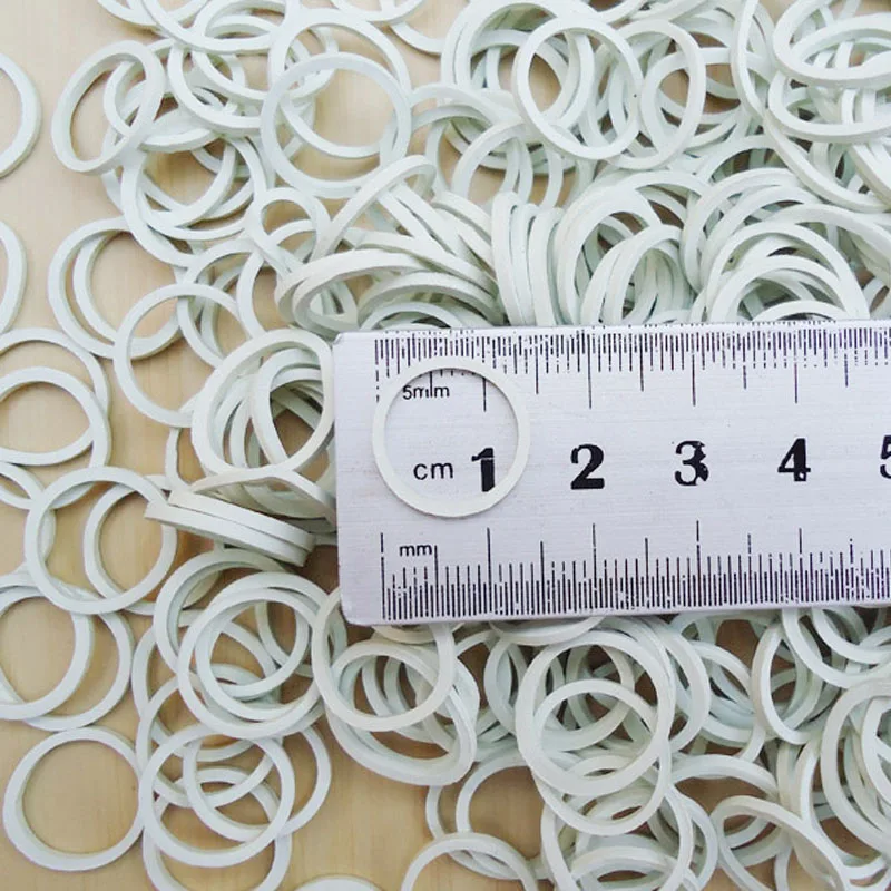 High Quality White Elastic Rubber Bands Stretchable Sturdy Rubber Rings For Office School Home Dia 15mm-60mm Width=Thick1.5mm