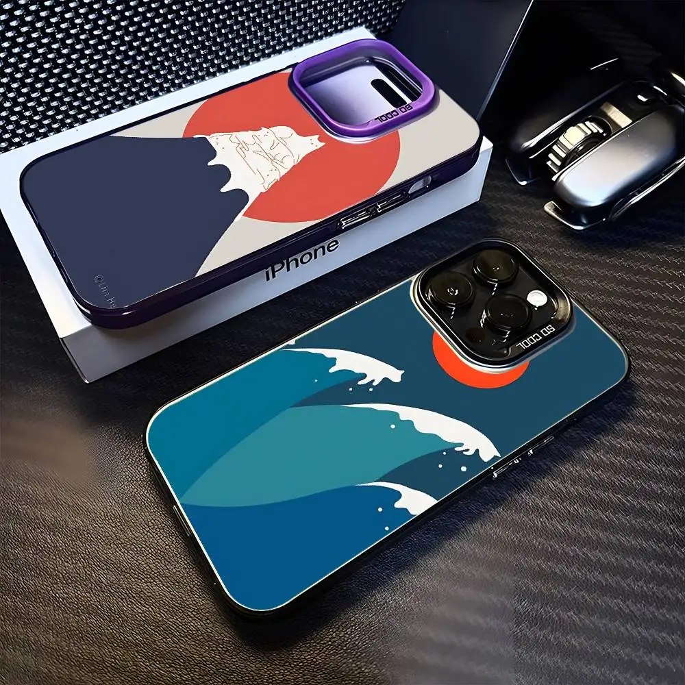 

The setting sun Phone Case For iPhone17,16,15,14,13,12,11 Plus,Pro Max Purple Matte Shockproof Cover