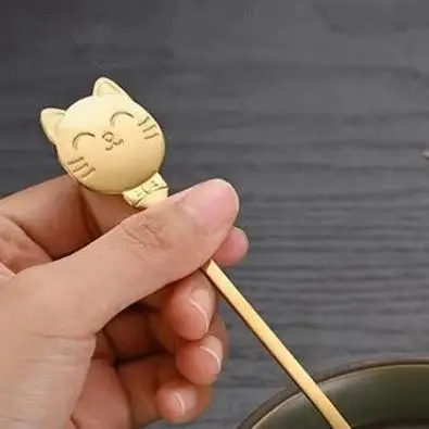 Stainless Steel Coffee Mixing Spoon Creative Cat Claw Spoon Ice Cream Cake Dessert Teaspoon Scoops Tableware Kitchen Accessories