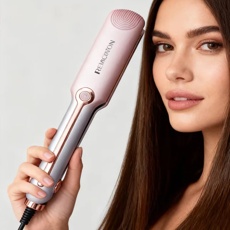 

Portable modern ceramic heating hair straightener, fast heating hot air flat iron electric curling comb, salon magic tool