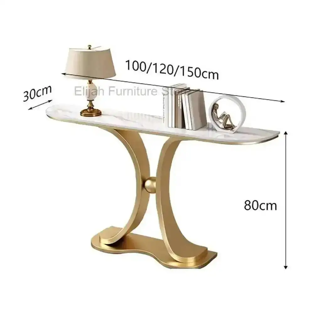 

Midcentry Table Lobby Luxury Hallway Console Nordic Marble Console Table Modern Metal Consolle Ingresso Living Room Furniture