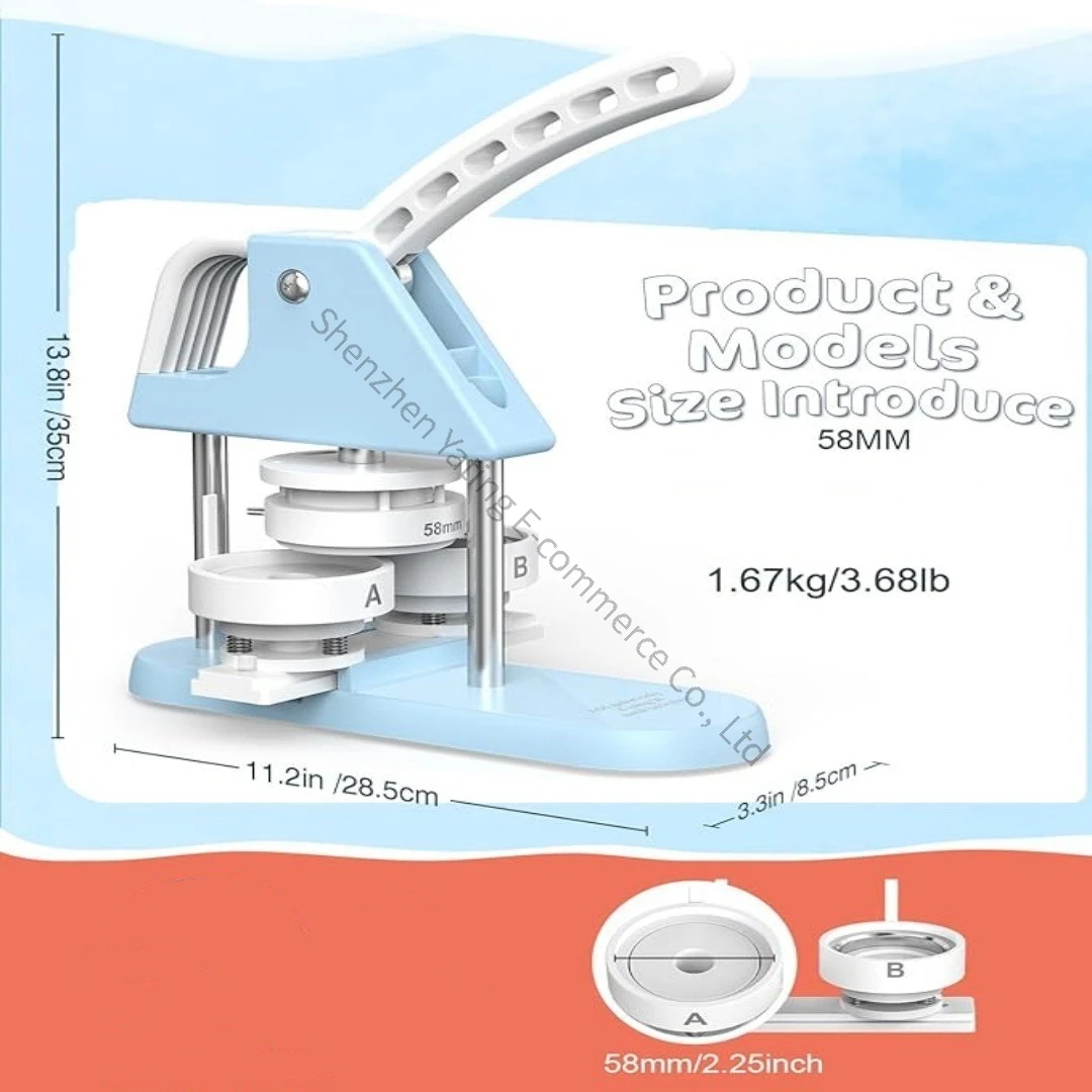 

Машина для изготовления значков 58 мм, сине-белая, горизонтальная, для самостоятельного создания аниме-значков