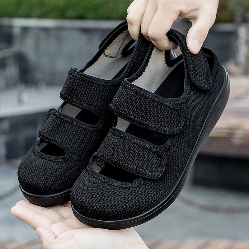 2026 Summer Wide Feet Swollen Shoes for Women Soft Adjusting Diabetic Shoes Women's Sneaker Breathable Mesh Casual Walking Shoes