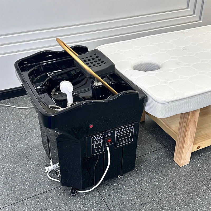 

60 Liter Water Tank Salon Spa Center Equipment Japanese Head Spa Shampoo Bed Accessories Convenient Shampoo Basin