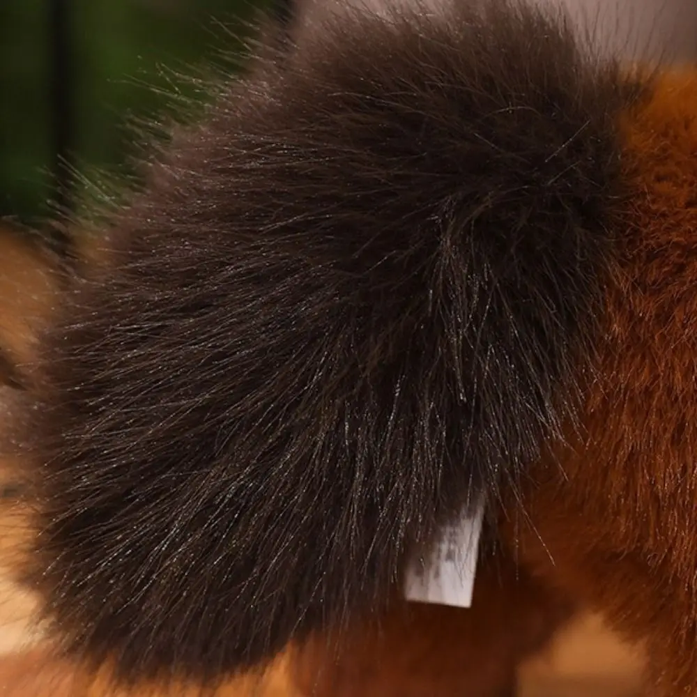 Plushie Horse Simulation Standing Foal Doll Stuffed Tail Fluffy Tail Horse Toys Soft Lovely Cartoon Horse Stuffed Gift