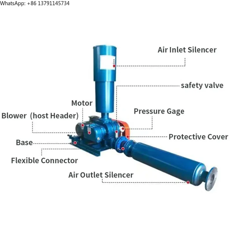 

Three-leaf roots blower, fish and shrimp oxygenated and aeration blower